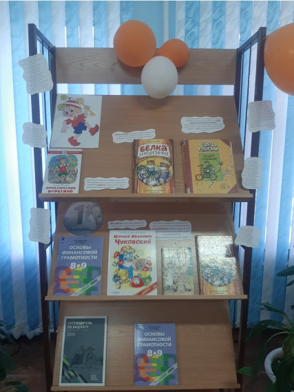 Выставка книг "Финансовая грамотность".
